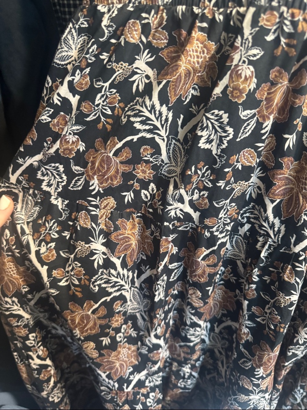 MELLODAY Brown and Black Floral Maxi Dress-BRAND NEW WITH TAGS - Picture 6 of 7